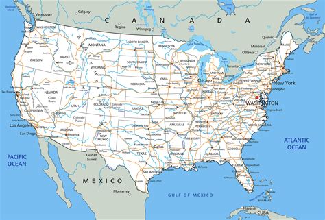 Map of USA .